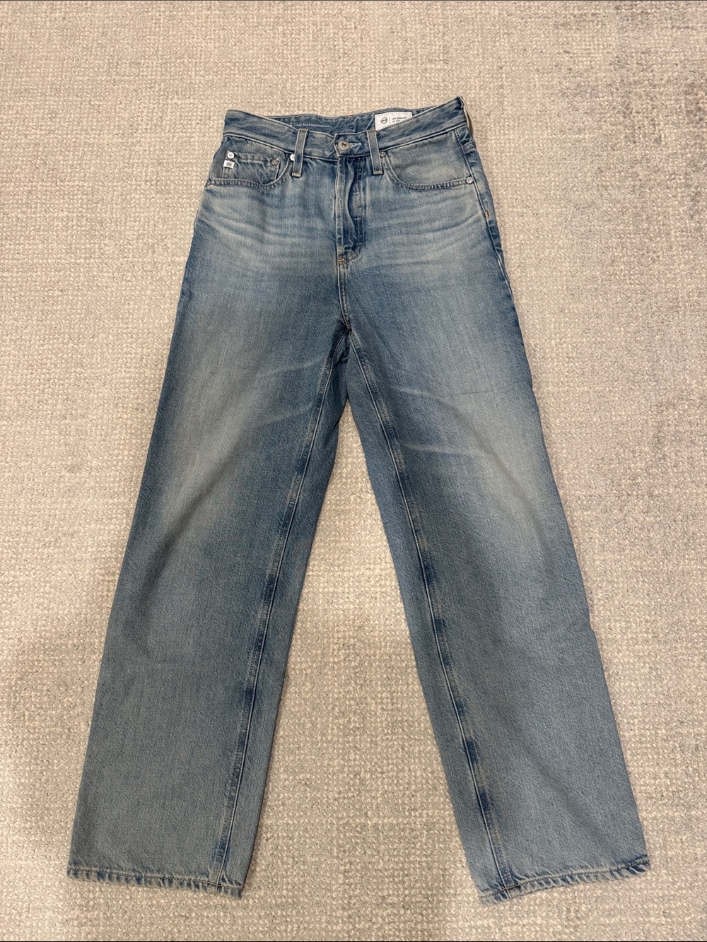 AG Knox High Rise Baggy Boyfriend Straight-Leg Jeans - Size 24R